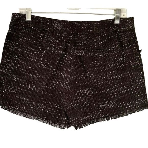 Ann Taylor loft women’s black and white woven shorts side zip S/4 - Picture 2 of 6